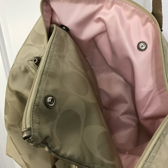 Coach Getaway Nylon Signature Packable Weekender Tote with Pouch (F77321) EUC - Picture 6 of 8